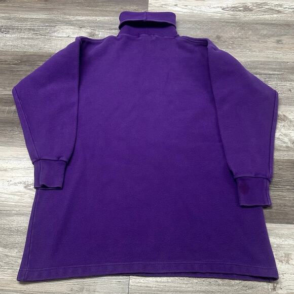 Vintage Ralph Lauren Womens M Red Pony Turtle Neck Knit Pullover Sweater 90s - Picture 2 of 8